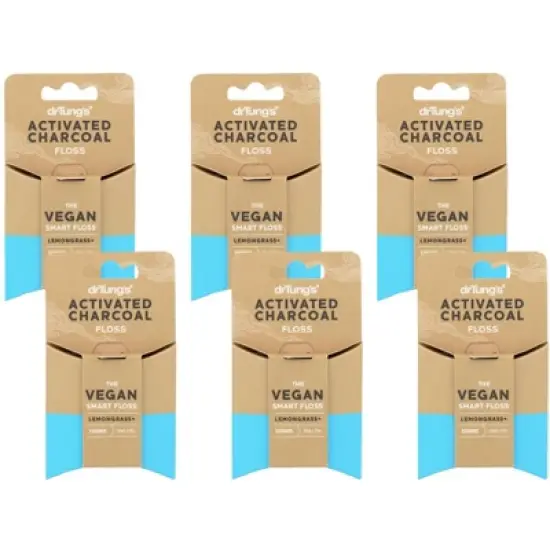 Dr. Tung's Activated Charcoal Vegan Smart Floss Lemongrass - Case of 6/30 yd image {6}
