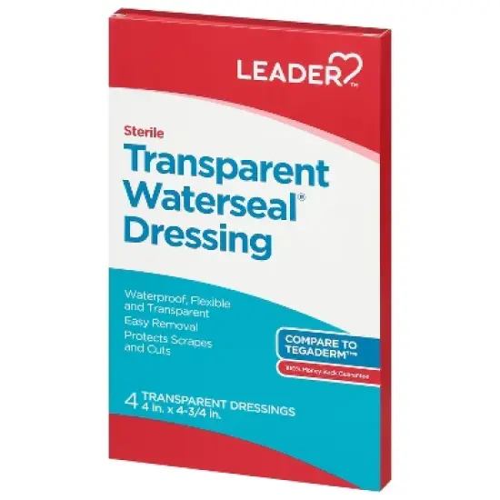 Leader Sterile Transparent Waterseal Dressing Packed, Unspecified 4 ea image {1}