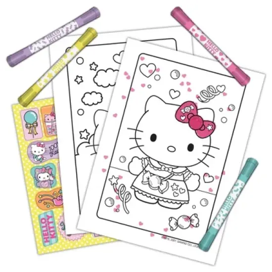 Hello Kitty Coloring Book with Stamper Markers image {1}