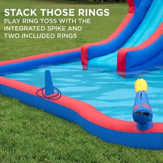 Sunny & Fun Inflatable Kids Backyard Water Park W/Slide & Bounce House image {5}