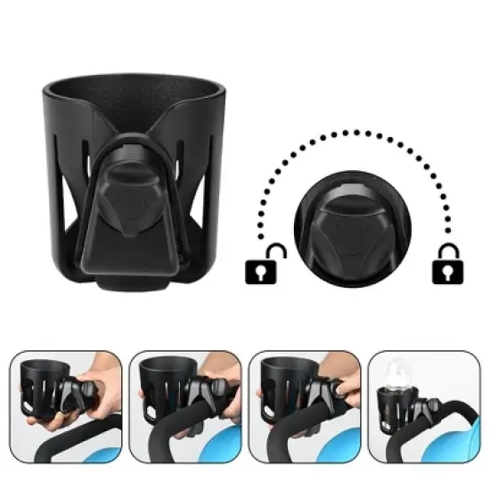 Stroller Cup Holder, Universal Cup Holder, 360&iexcl;&atilde; Rotatable Large Caliber Designed Bottle Cag image {3}