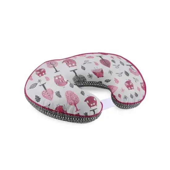 Bacati - 3 pc Owls Pink/Gray Girls Hugster Feeding & Infant Support Nursing Pillow image {6}