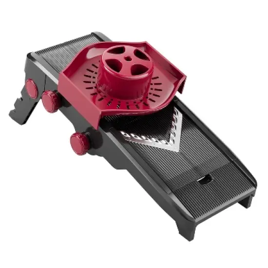 MuellerLiving Mandoline Slicer for Kitchen, Adjustable Vegetable Chopper, Fruit, Cheese Grater, Potato Chips Slicer - Black image {1}