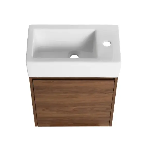 Floating Small Bathroom Vanity With Sink And Soft Close Door - ModernLuxe image {4}