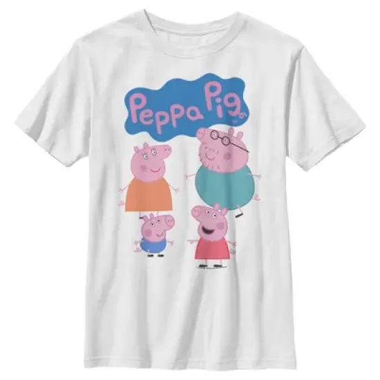 Boy's Peppa Pig Family Logo T-Shirt image {3}