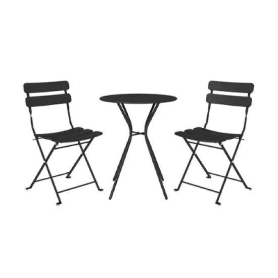 3pc Bistro Set with Folding Chairs  - Room & Joy image {1}