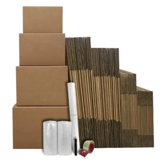 UBMOVE Basic Moving Box Kit for 5 Bedrooms 58 Boxes & Packing Materials image {2}
