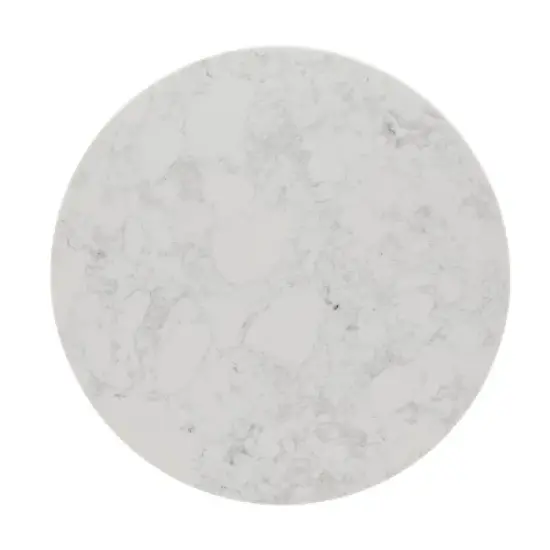 Vebell Round End Table White/Natural - Aiden Lane image {5}