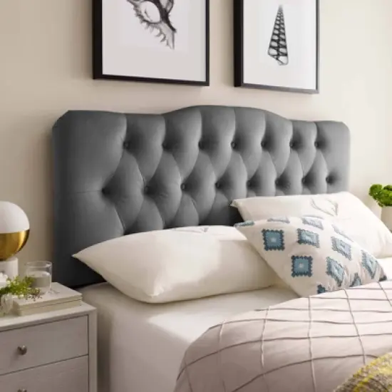 Annabel Full Diamond Tufted Performance Velvet Headboard - Modway image {4}