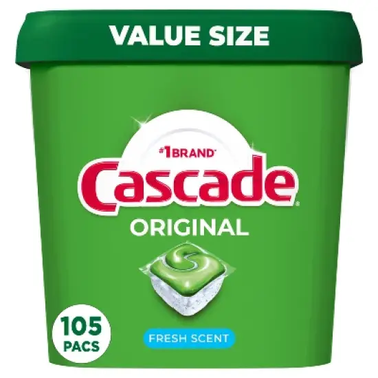 Cascade Fresh Scent Original Dishwasher Pods, ActionPacs Dishwasher Detergent Tabs image {8}