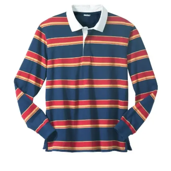 KingSize Men's Big & Tall Long-Sleeve Rugby Polo image {5}