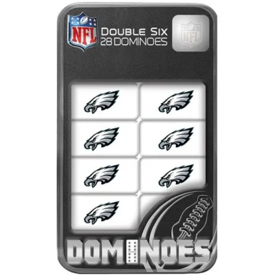 MasterPieces Officially Licensed NFL Philadelphia Eagles 28 Piece Dominoes Game for Adults image {1}