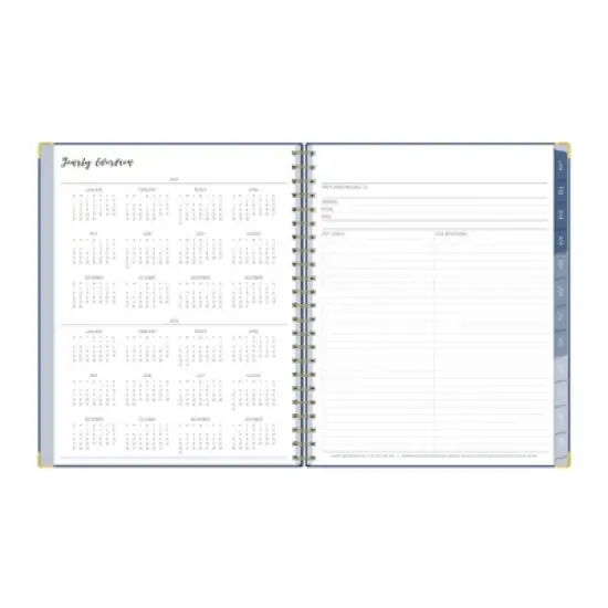 Ivory Paper Co 2024 Planner 11"x8.5" Weekly/Monthly Wirebound Navy image {6}