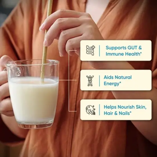 Sandhu's Grass Fed Bovine Colostrum Powder For Women & Men | 65 Servings High IgG Supplement For Immune & Gut Health Support image {9}