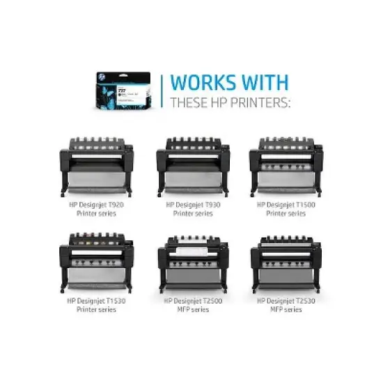 HP 727 300-ml Yellow DesignJet Ink Cartridge, F9J78A image {5}