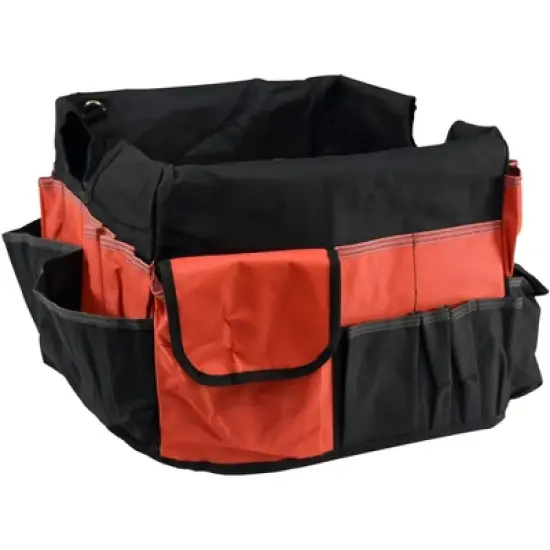 School Smart Caddy Organizer with 43 Pockets, Large, 16 x 14 x 13-1/2 Inches, Black/Red image {2}