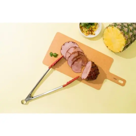 Cuisipro 12 Inch Stainless Steel Silicone Locking Tongs, Red image {2}