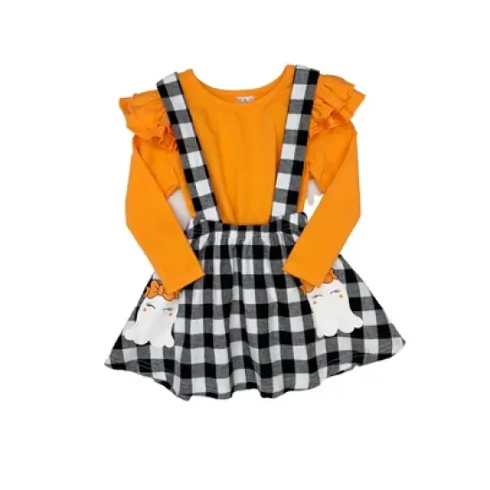 Girls Ghostest With The Mostest Overall Skirt Set - Mia Belle Girls image {1}
