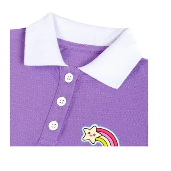 Masha and the Bear Polo Dropwaist Dress with Rainbow Print, Comfortable Casual Versatile Outfit - Toddler image {2}