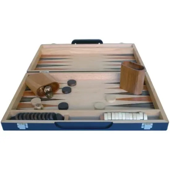 WE Games Black Zebra Wood Backgammon Set -15 in. image {2}