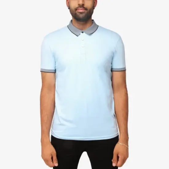 X RAY Men's Short Sleeve Snap-Placket Polo image {6}