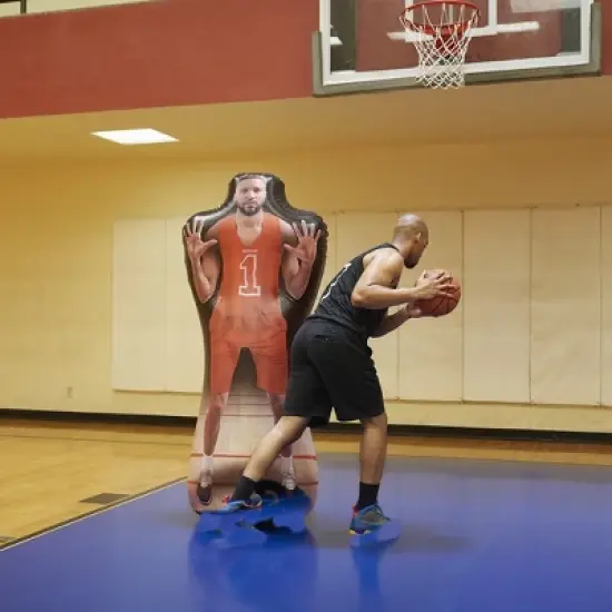 GoSports Inflataman Basketball Defender Training Aid - Weighted Defensive Dummy for Shooting, Dribbling and Driving Drills - Black image {3}