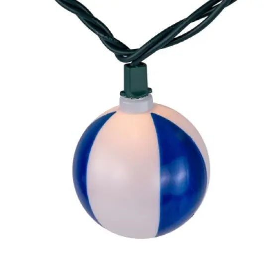 Northlight Beach Ball Patio Light Set - 6' Green Wire - 10ct image {4}