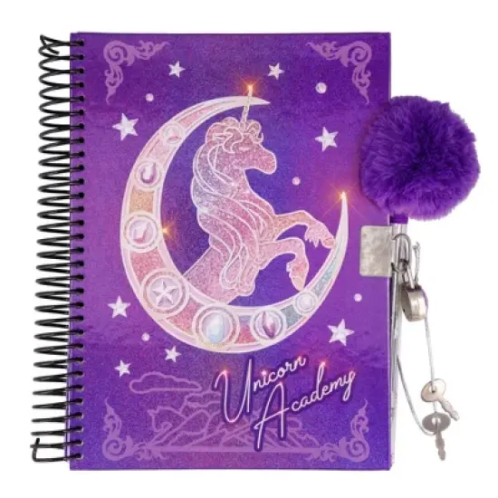 Inkology, LLC Unicorn Academy Spiral Notebook With Lock, Gel Pen and Stickers | 6 x 8 Inches image {9}