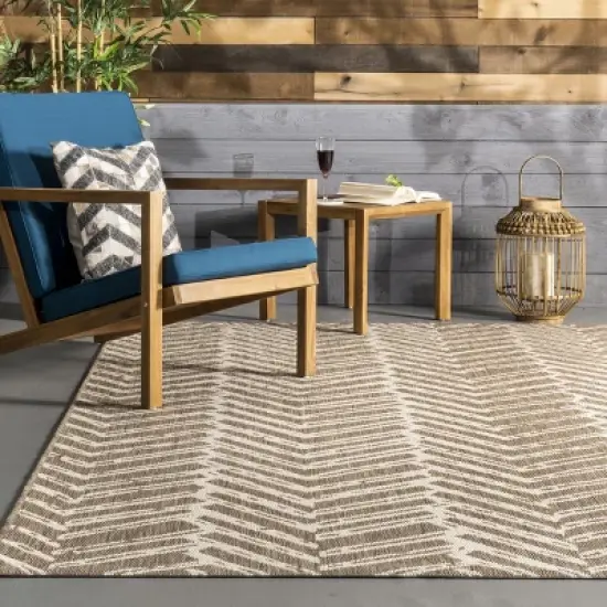 nuLOOM Macklin Herringbone Indoor/Outdoor Area Rug image {7}