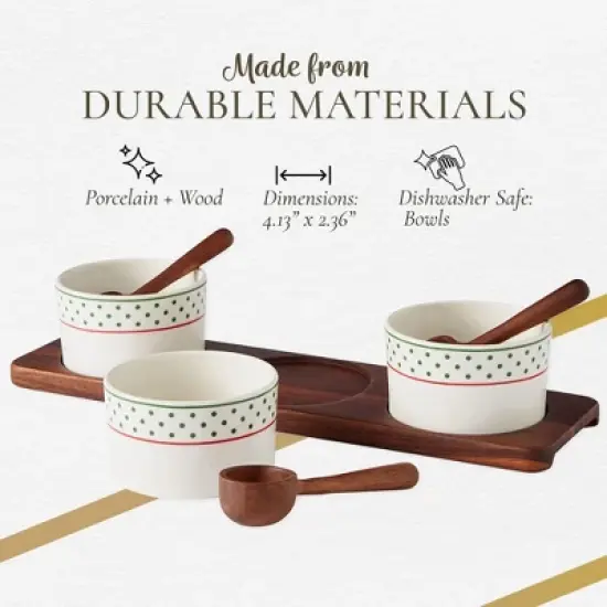 Spode Christmas Tree Polka Dot 7-Piece Condiment Set image {3}