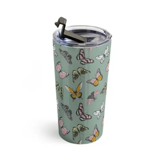 Emanuela Carratoni Wild Butterflies 20 oz Stainless Steel Travel Mug - Deny Designs image {2}