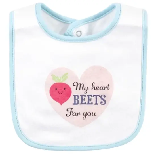 Hudson Baby Infant Girl Cotton Bibs, Food Puns Girl, One Size image {4}