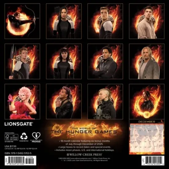 Willow Creek Press 2026 The World of The Hunger Games Wall Calendar image {1}