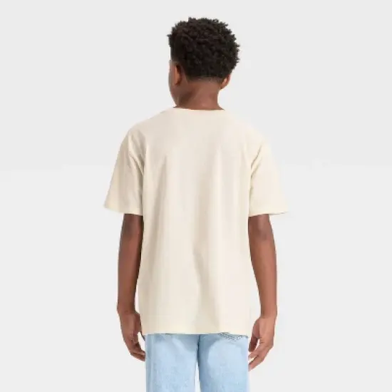 Boys' Minecraft Lava Chicken Oversized Short Sleeve Graphic T-Shirt - Cream image {2}