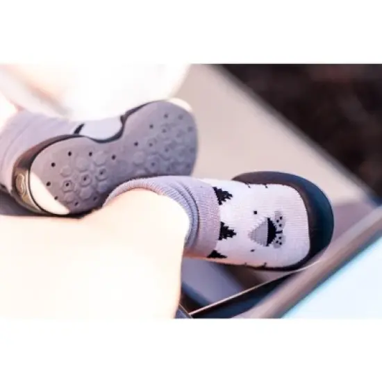 Komuello Toddler Boy/Girl First Walk Sock Shoes White Tiger image {5}