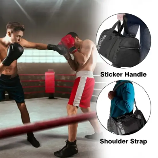 Boxing Gym Bag, WITSTEP Mesh Boxing Duffle Bag with Detachable Shoulder Strap Breathable Gym Duffle Bag image {2}