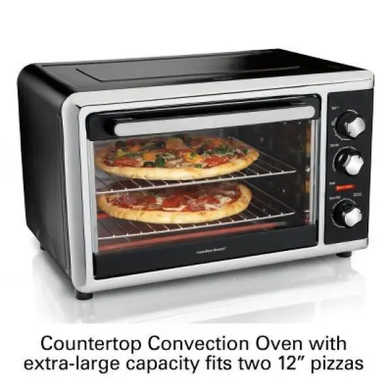 Hamilton Beach Countertop Oven with Convection & Rotisserie 31105D: Toaster Oven, 1500W, Freestanding, Dishwasher-Safe Parts image {1}