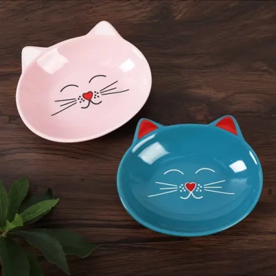 Park Life Designs 1c Oscar Dishes Cat Bowl - Pink image {3}