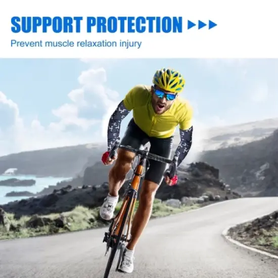 Unique Bargains Basketball Sports Camouflage Cooling Arm Elbow Compression Sleeve Dark Gray 1 Pair image {5}