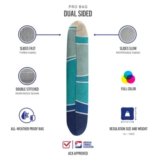 Multicolor Waves Synergy Pro Blue Cornhole Bags (Set of 4) image {2}