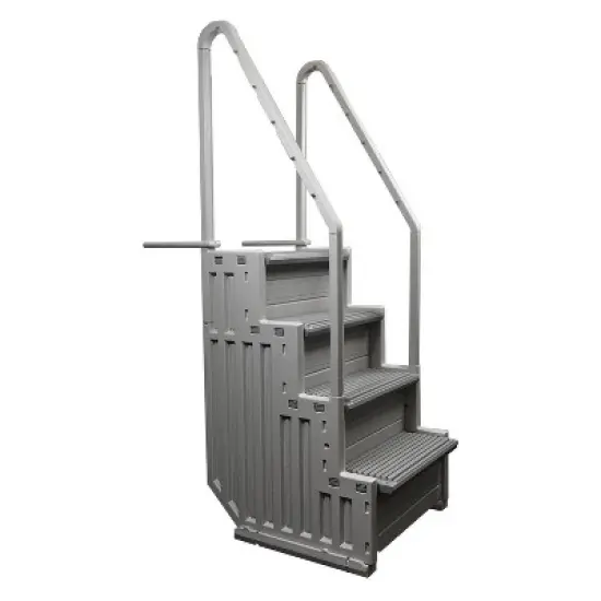 CONFER STEP-1 Above Ground Swimming Pool Ladder Step System Entry w/ Liner Pad image {1}