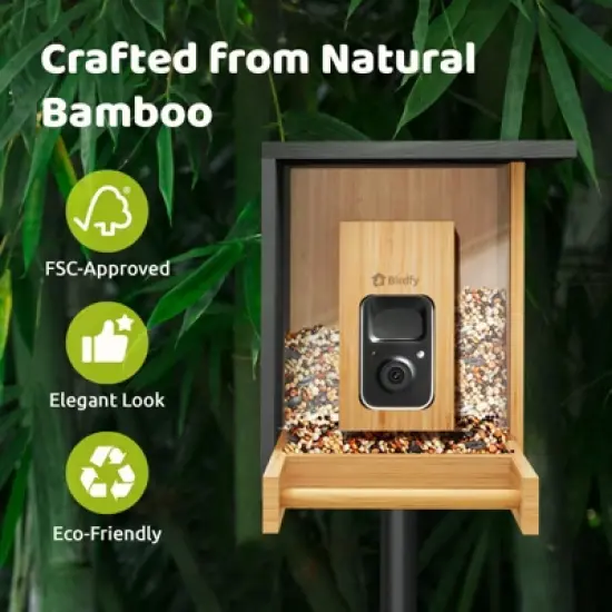 Smart Wild Bird Feeder with Camera for Outdoor , AI Enabled Bird Recognition & Solar Power image {5}