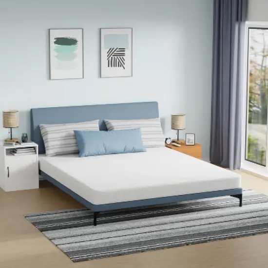 FDW 6 inch Mattress Gel Memory Foam Mattress for Cool Sleep & Pressure Relief/Medium Firm Mattresses CertiPUR-US Certified/Bed-in-a-Box image {8}