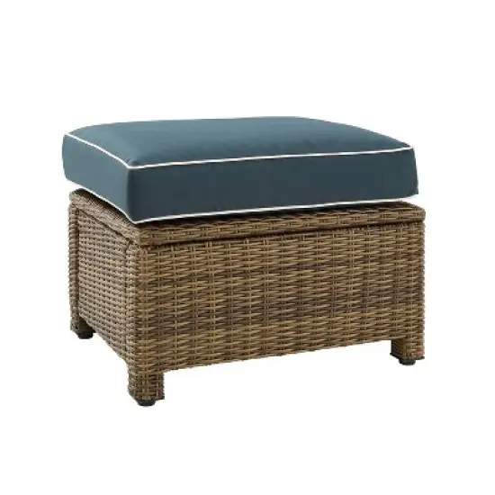Bradenton Outdoor Wicker Ottoman - Crosley
 image {3}