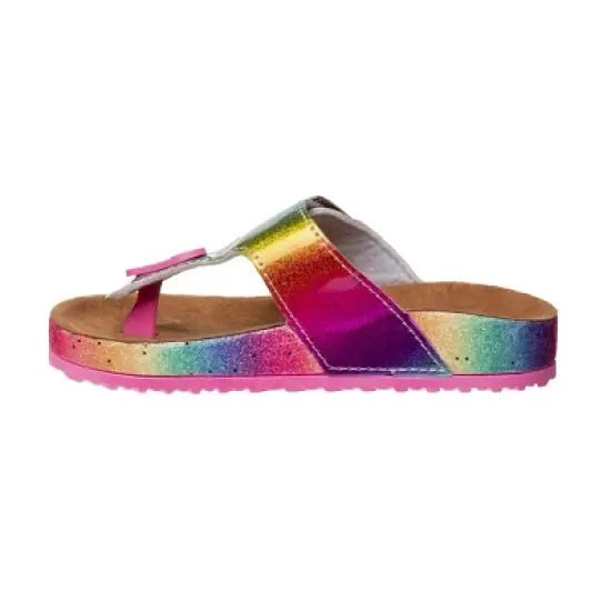 Kensie Girl Thong Flip Flop Flat Kids Cork Sole Sandal with Buckle Strap (Little Kid) image {2}