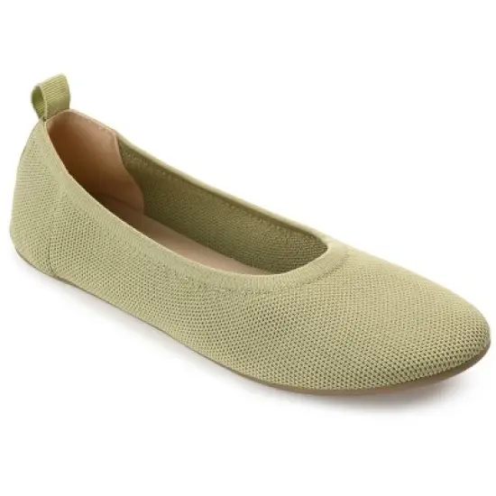 Journee Collection Womens Jersie Knit Foldable Round Toe Slip On Flats image {14}