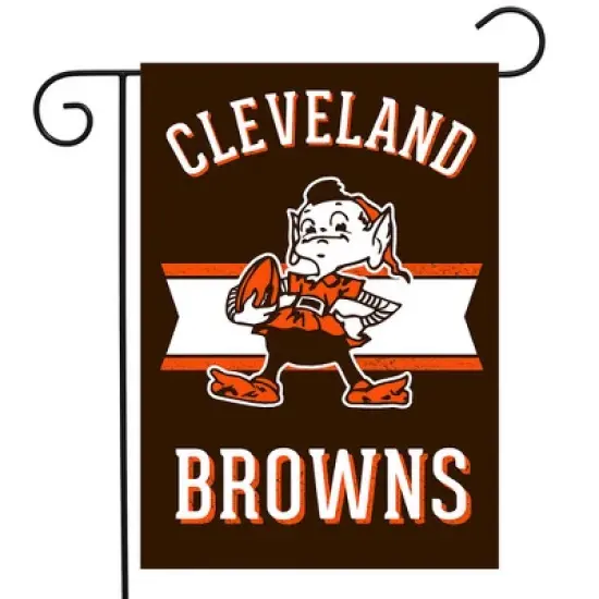 Briarwood Lane Retro Cleveland Browns Garden Flag NFL Double-Sided 18" x 12.5" image {1}