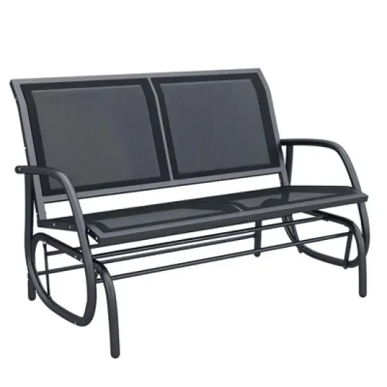 Dexmalle Patio Glider Bench,Ventilating Sling Fabric Surface image {6}