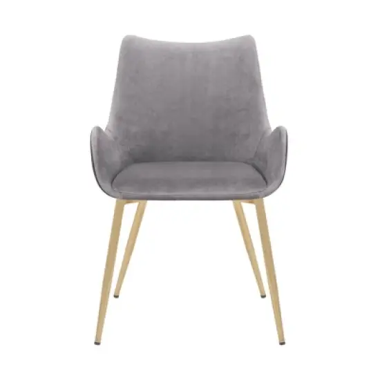 Avery Fabric/Metal Dining Room Chair Gray - Armen Living image {1}