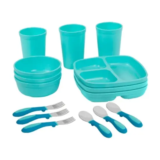 ECR4Kids My First Meal Pal Combo Set, Kids Plastic Tableware and Utensils, 15-Piece image {8}